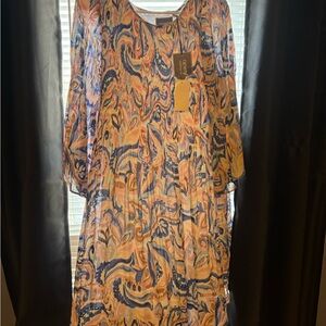 ✨ Ninety Clothing Co Flowy Printed Dress | XL | NWT ✨